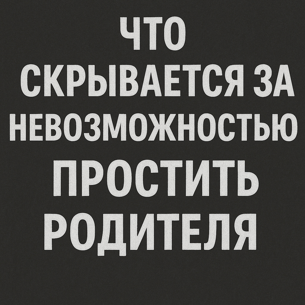 Размышления о прощении: когда отпускать невозможно